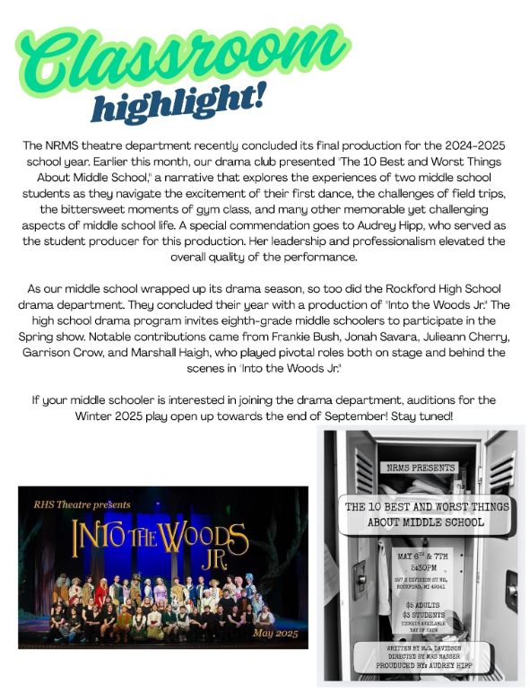 North Rockford Newsletter North Rockford Middle School Middle North Rockford Newsletter North Rockford Middle School Middle