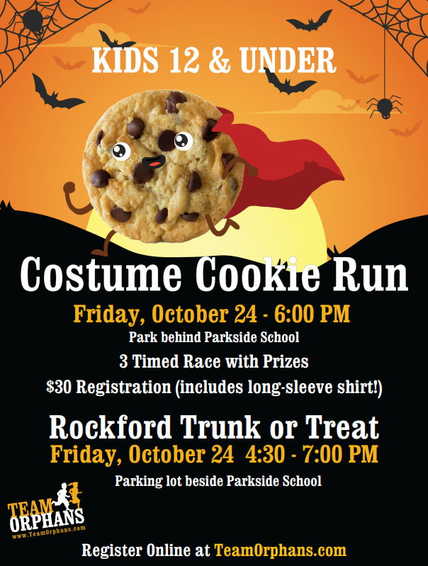Flyer for Costume Cookie Run featuring a cookie with a superhero cape. Accompanying text is included in the post below.