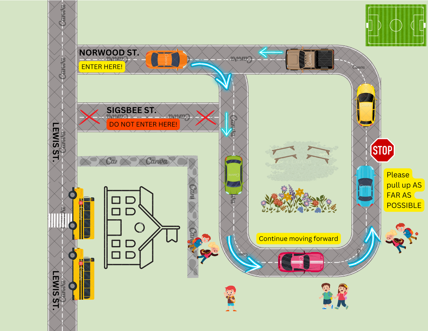 Parkside Drop-Off Map