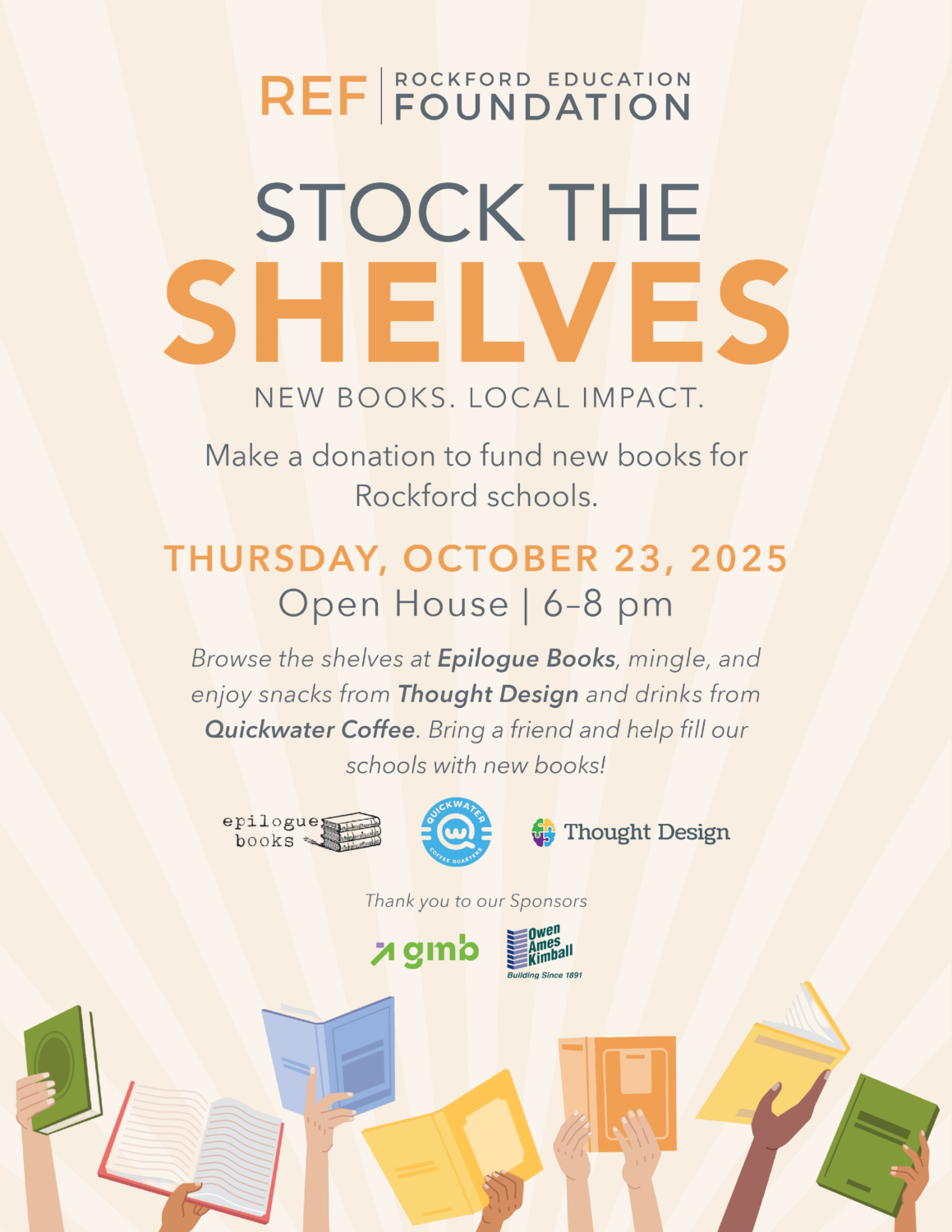 Stock the Shelves REF Event will take place on October 23 and will benefit Rockford Public Schools!