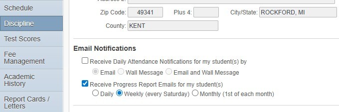 Display of the screen in Family Access