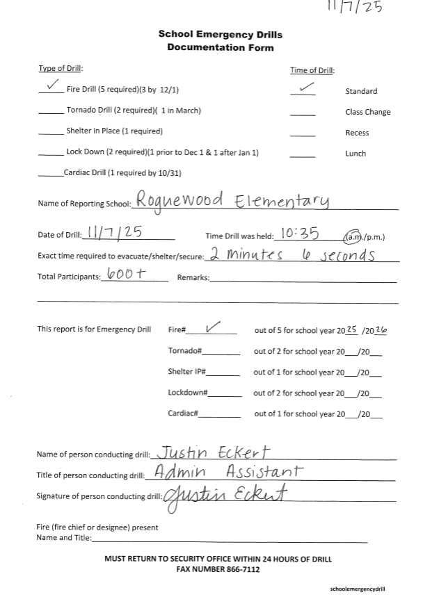 Signed Documentation Form